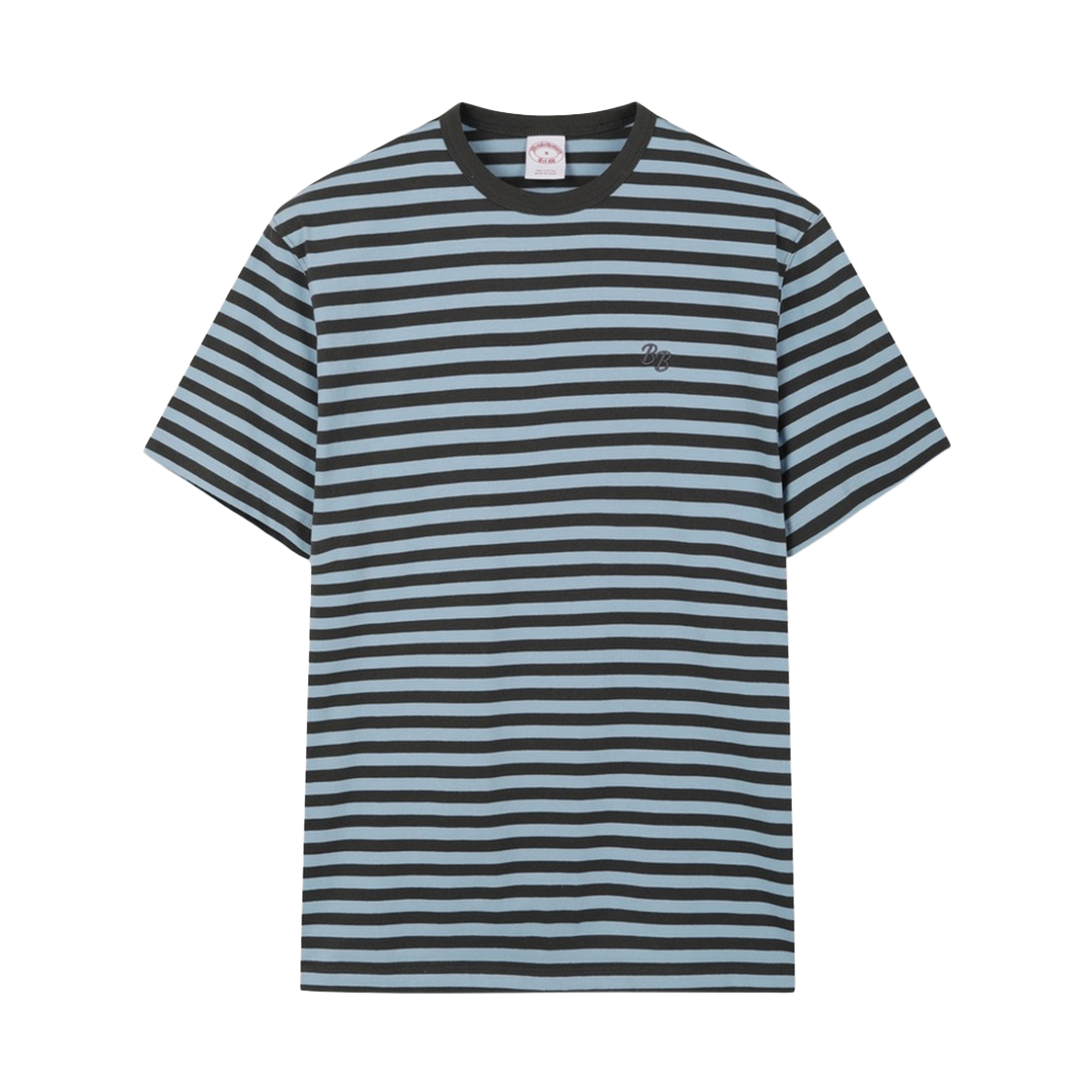 BBNPMOG205MGM BrooksBrothers Online Exclusive Stripe Short Sleeve T-Shirt Blue