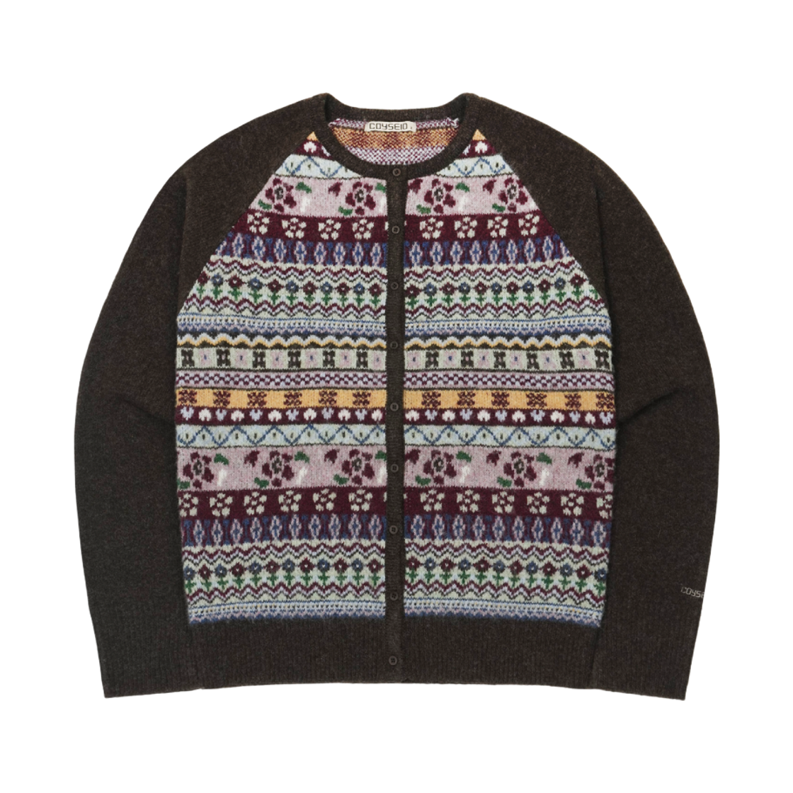 코이세이오 코티지 니트 가디건 브라운(COYSEIO Cottage Knit Cardigan Brown)