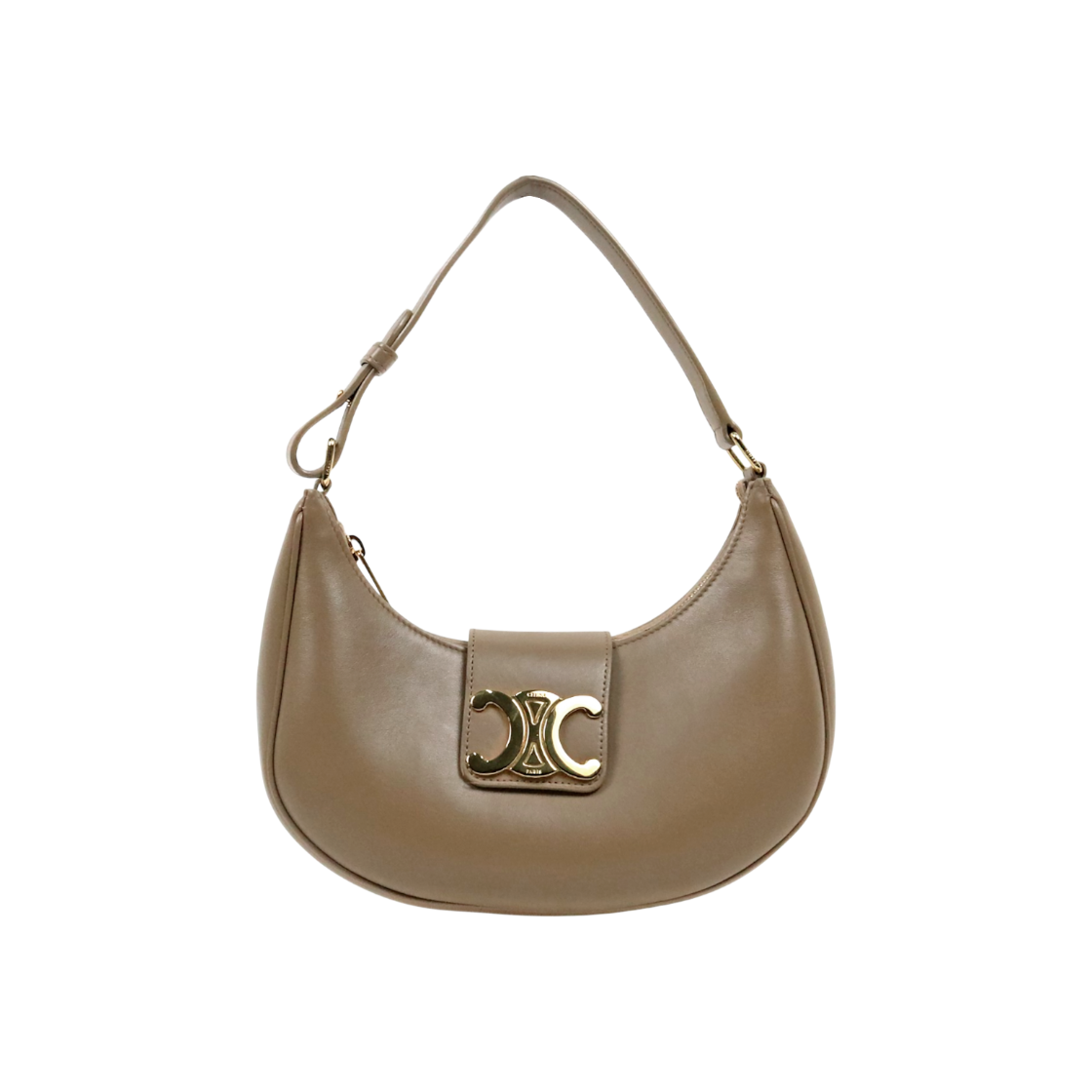 IT5M9JKS47H8 Celine Brown Triomphe Ava Hobo Shoulder Bag D-A64301