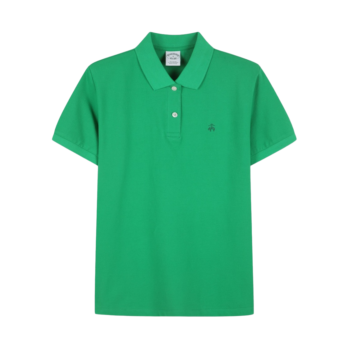 BBNTWBG202IGM BrooksBrothers Women's Logo Cotton Pique Polo Shirt Green