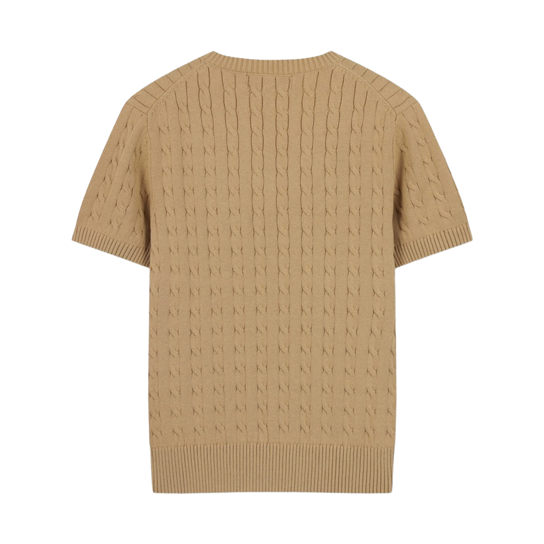 브룩스브라더스 여성 케이블 브이넥 반팔 베이지(BrooksBrothers Women's Cable V-Neck Short Sleeve Beige) - 2