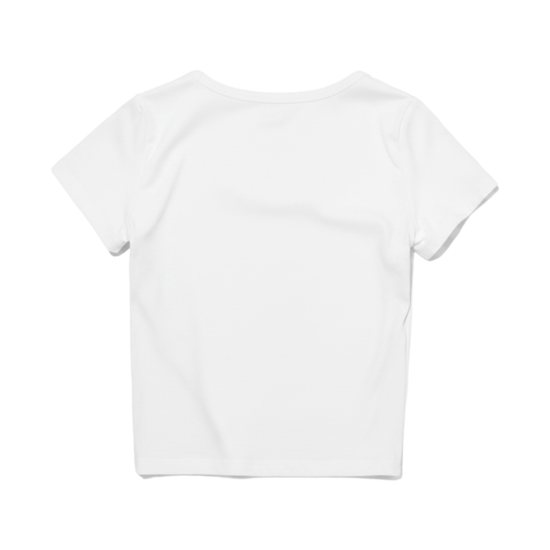 프리덤 스몰로고 U넥 크롭 숏 슬리브 화이트(FREEDOM Small Logo U-Neck Crop Short Sleeve White) - 2