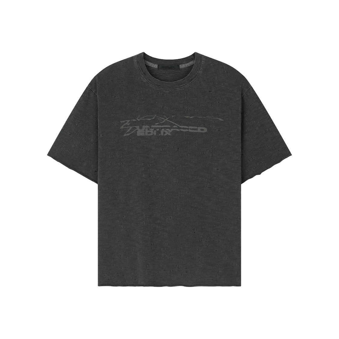 엔드릭스 트레이스 로우 슬럽 티셔츠 차콜(EDLIX Trace Raw Slub T-Shirt Charcoal) - 1