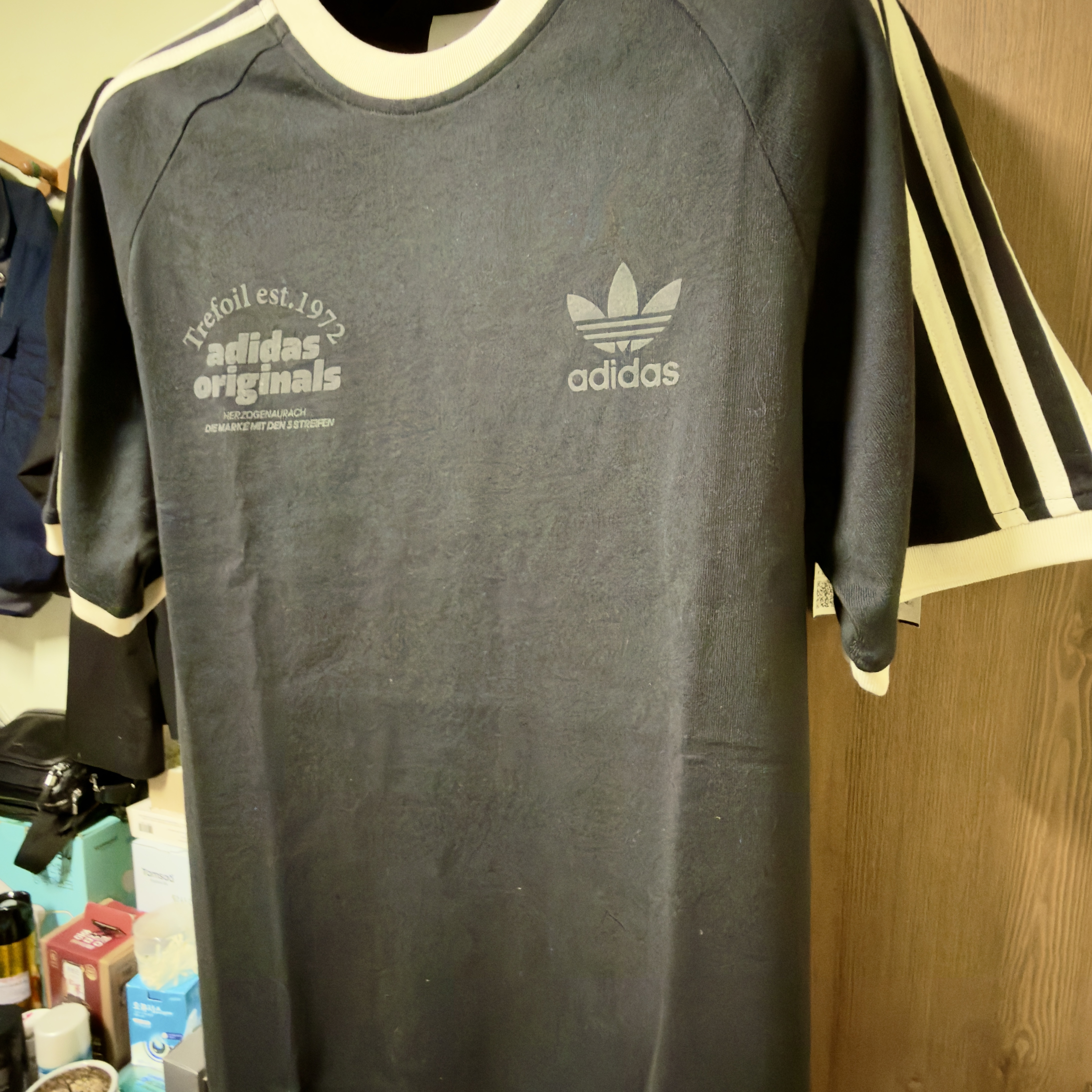 Adidas GRF T-Shirt Black - KR Sizing 착용 스타일