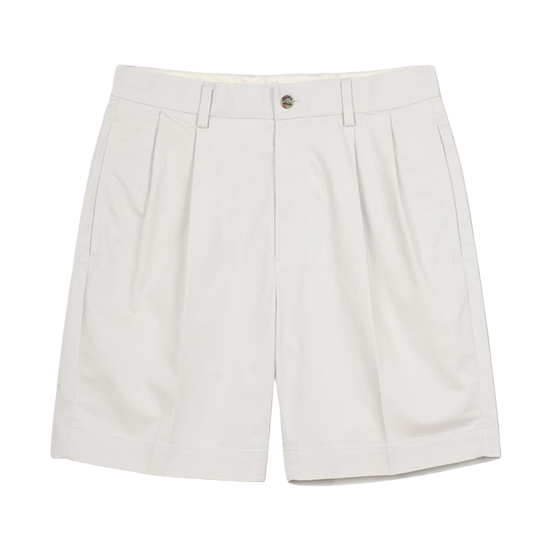 BBPSMF82331GA BrooksBrothers Pleated Cotton Stretch Advantage Shorts Stone