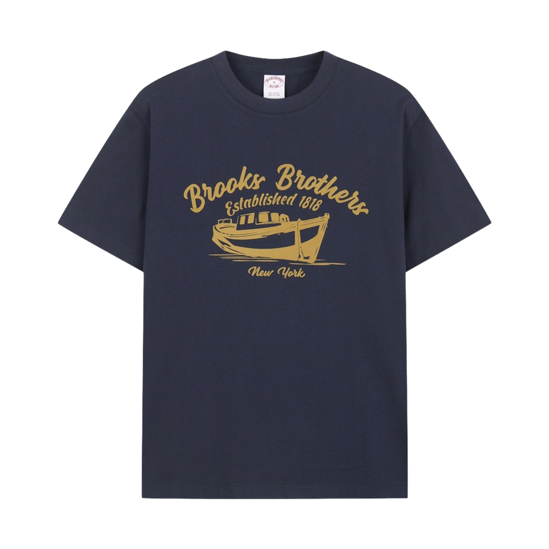 BBNPMBG202QGM BrooksBrothers Yacht Graphic Short Sleeve T-Shirt Navy