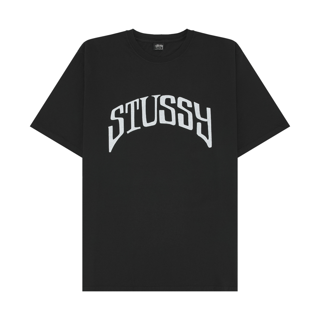 스투시 피그먼트 다이드 아치드 티셔츠 블랙(Stussy Pigment Dyed Arched T-shirt Black) - 1