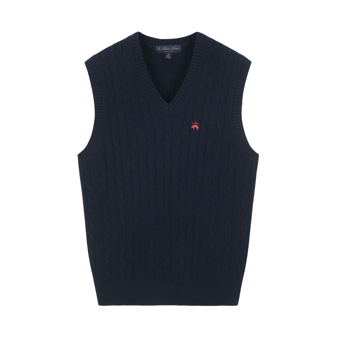 브룩스브라더스 코튼 케이블 베스트 다크네이비(BrooksBrothers Cotton Cable Vest Dark Navy)