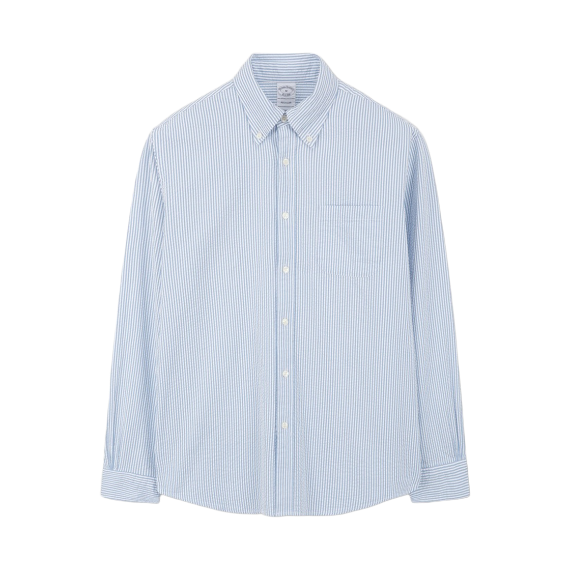 BBTHMN0004LGM BrooksBrothers Seersucker Stripe Shirt Light Blue