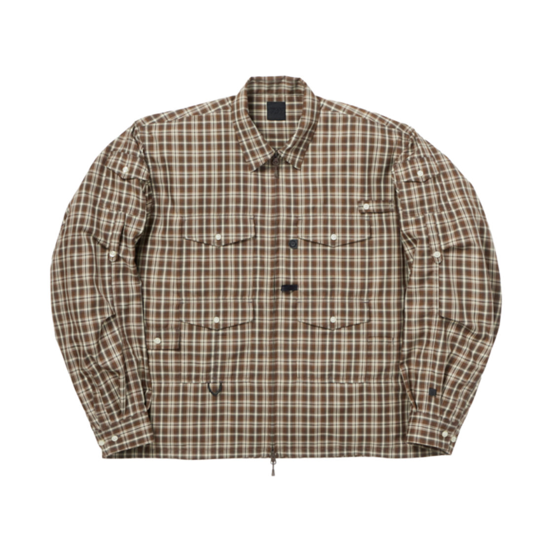 다이와 피어39 테크 집 앵글러 셔츠 롱슬리브 플레이드 브라운 - 26FW(DAIWA PIER39 Tech Zip Angler Shirt LS Plaids Brown - 26FW)