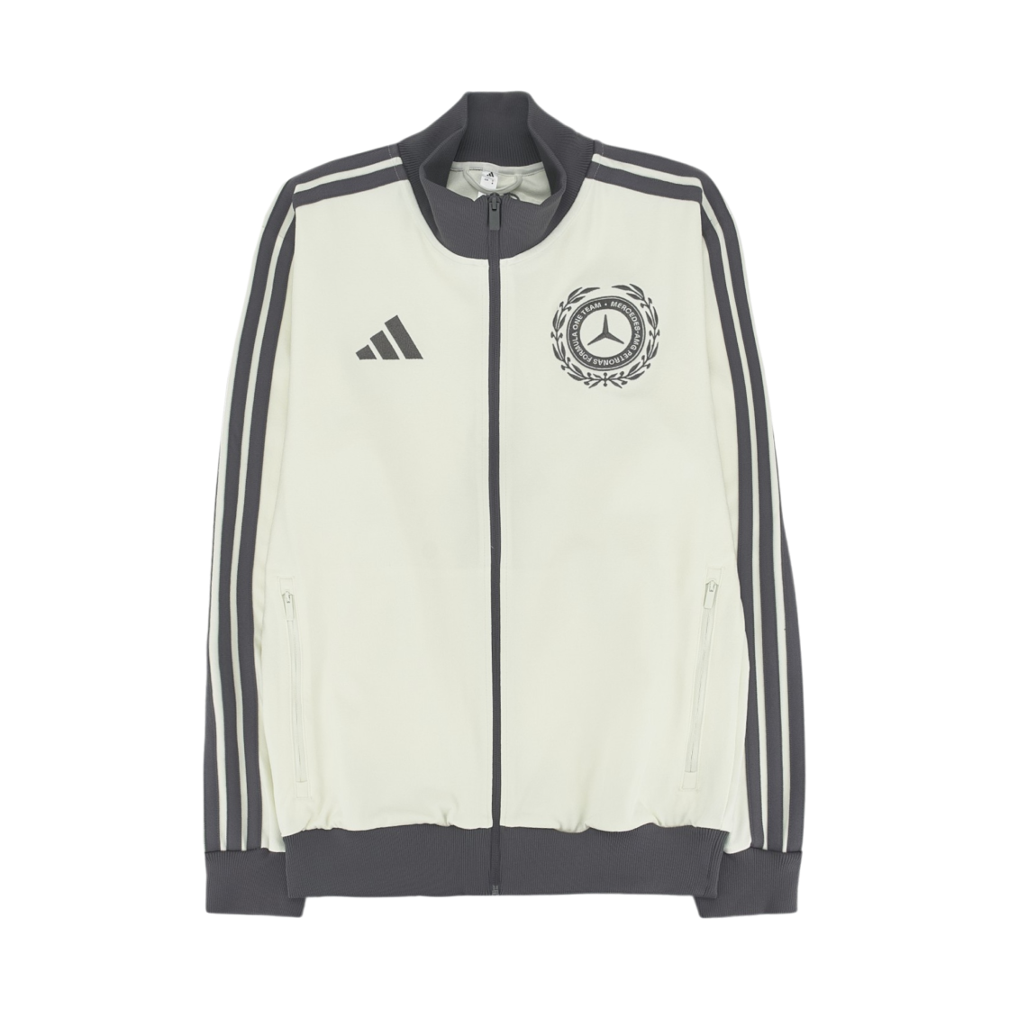 KE8270 Adidas x Mercedes AMG Petronas F1 Team Silver Arrow Icon Track Top Off White Granite - KR Sizing (Non Marking Ver.)