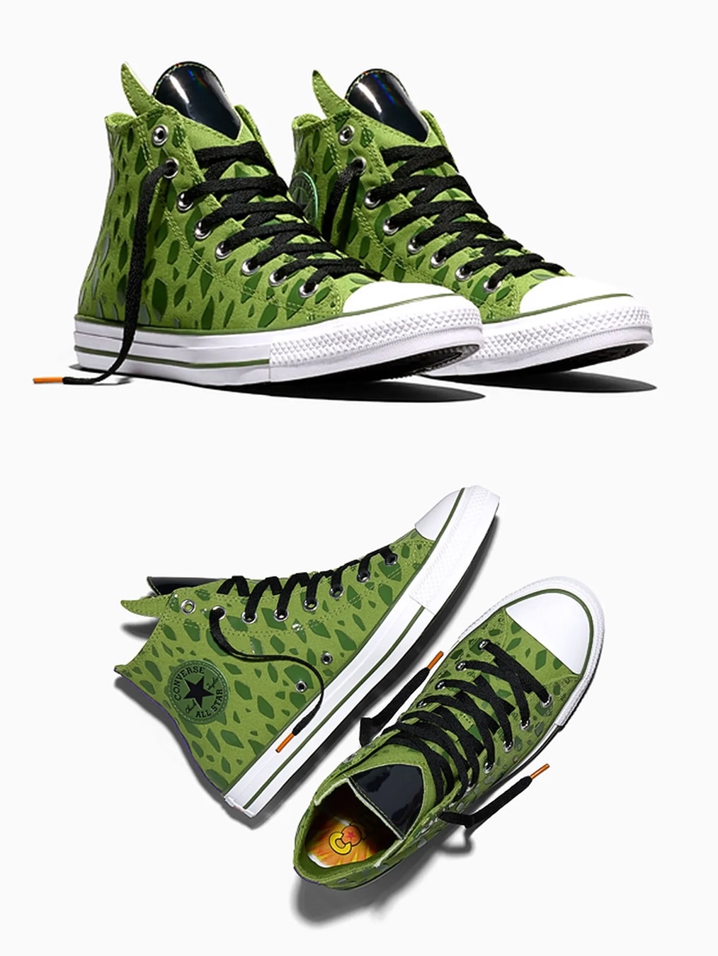 Converse x Dragon Ball Z Chuck Taylor All Star Goku Exuberance Poseidon, Converse x Dragon Ball Z Chuck 70 Shenron Black Cyber Yellow 착용 스타일 - 8