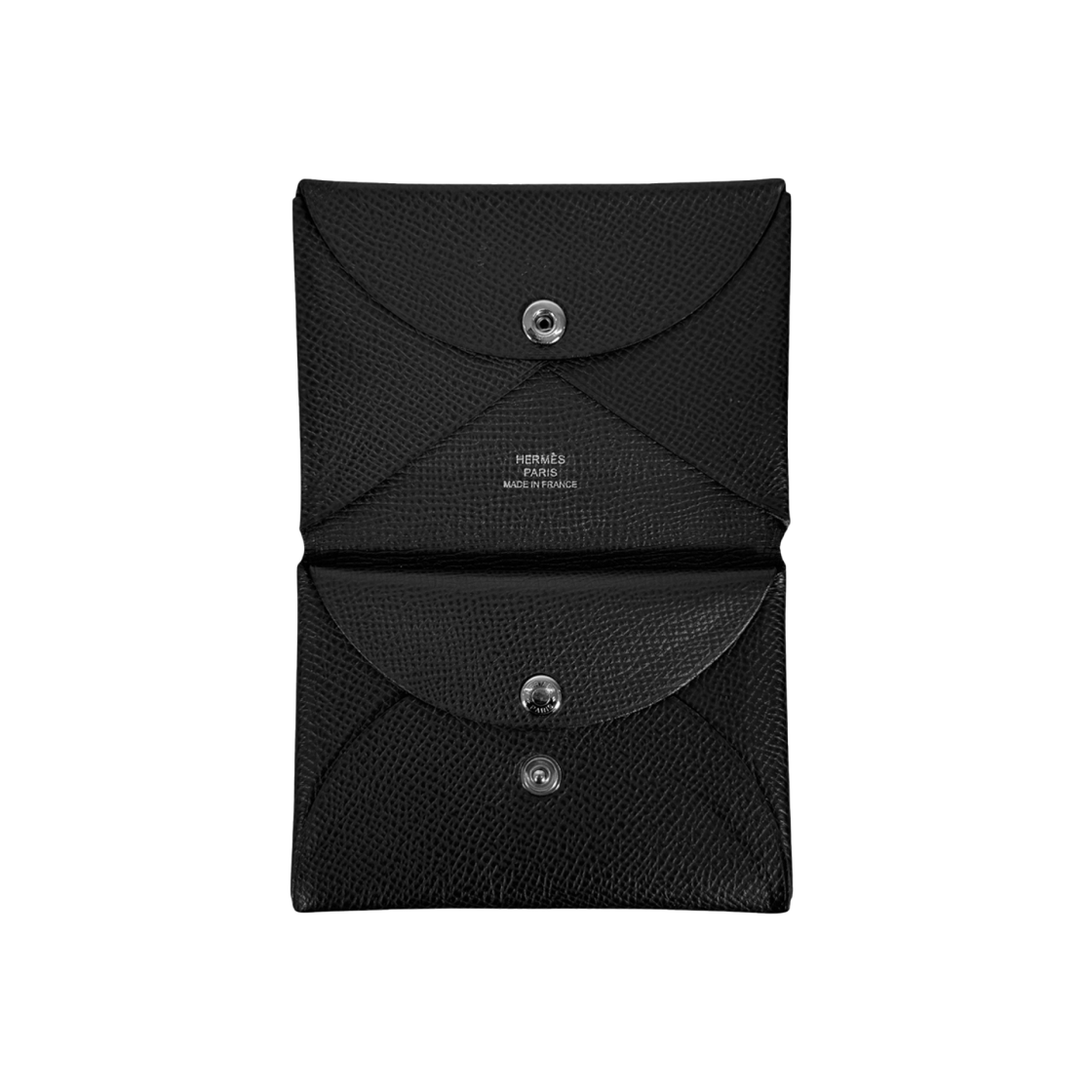 IT8B3G4MA46D Hermes Calvi Duo Card Holder Black Noir