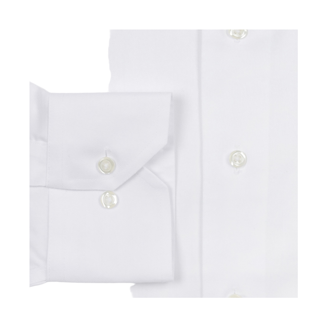 브룩스브라더스 논아이론 잉글리시 스프레드 헤링본 드레스셔츠 화이트(BrooksBrothers Non-Iron English Spread Herringbone Dress Shirt White) - 3