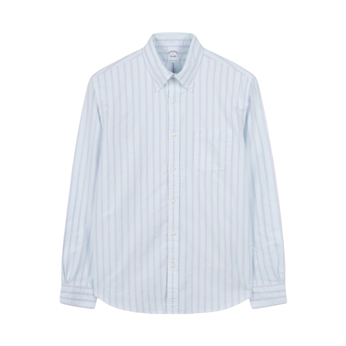 BBTHMM7086LGS BrooksBrothers Friday Oxford Pattern Stripe Shirt Light Blue