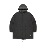 COYSEIO Washed Military Jacket Mud Charcoal