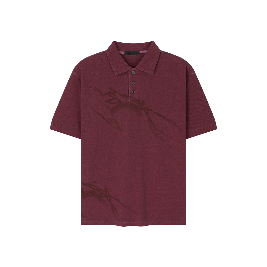 엔드릭스 크레스트 워시드 PK 티셔츠 버건디(EDLIX Crest Washed PK T-Shirts Burgundy)