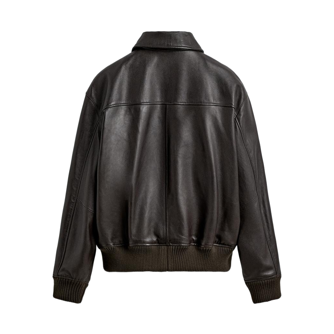 자라 릴렉스드 핏 레더 자켓 브라운(Zara Relaxed Fit Leather Jacket Brown) - 2