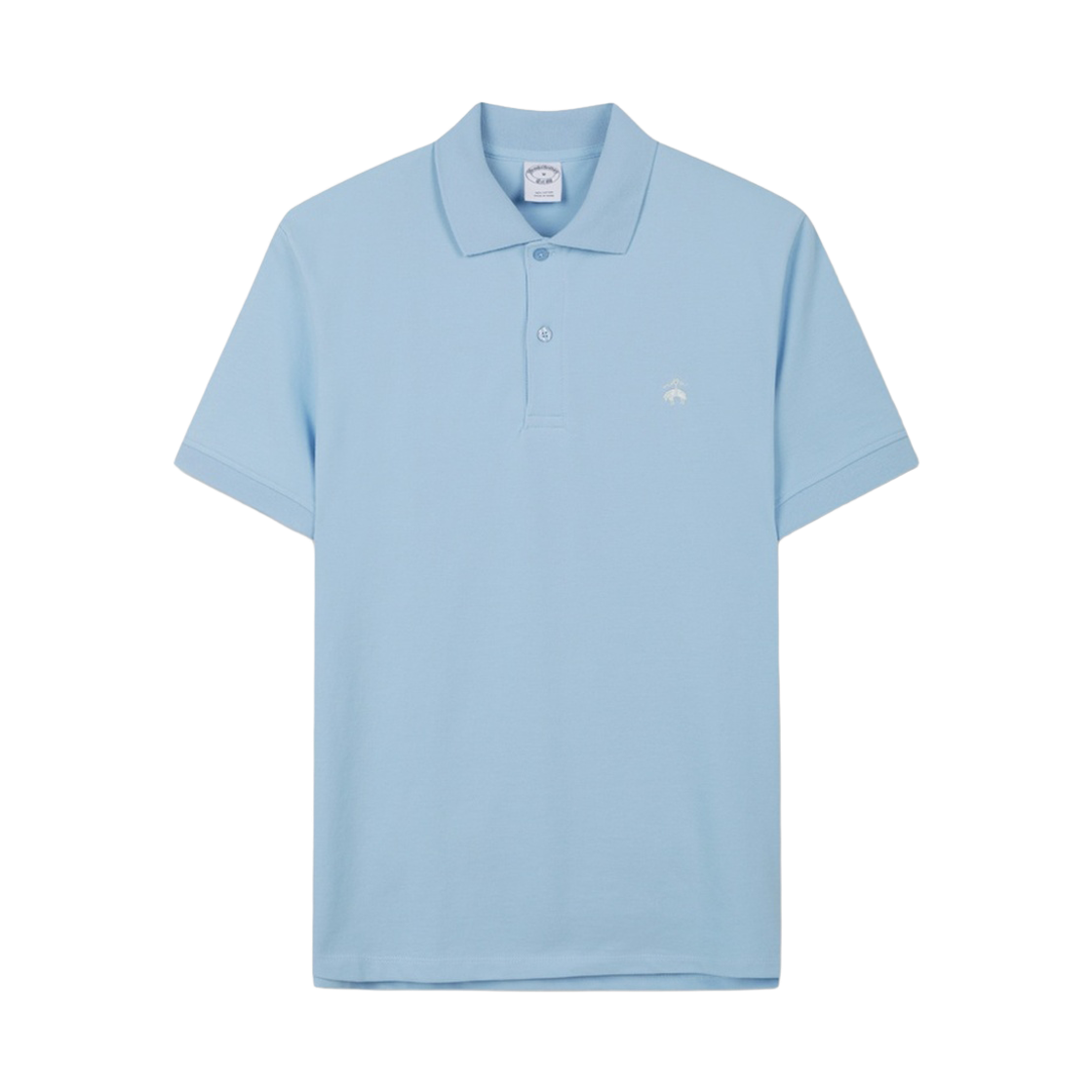 BBNTMOG201MGM BrooksBrothers Online Exclusive Logo Cotton Pique Polo Shirt Blue