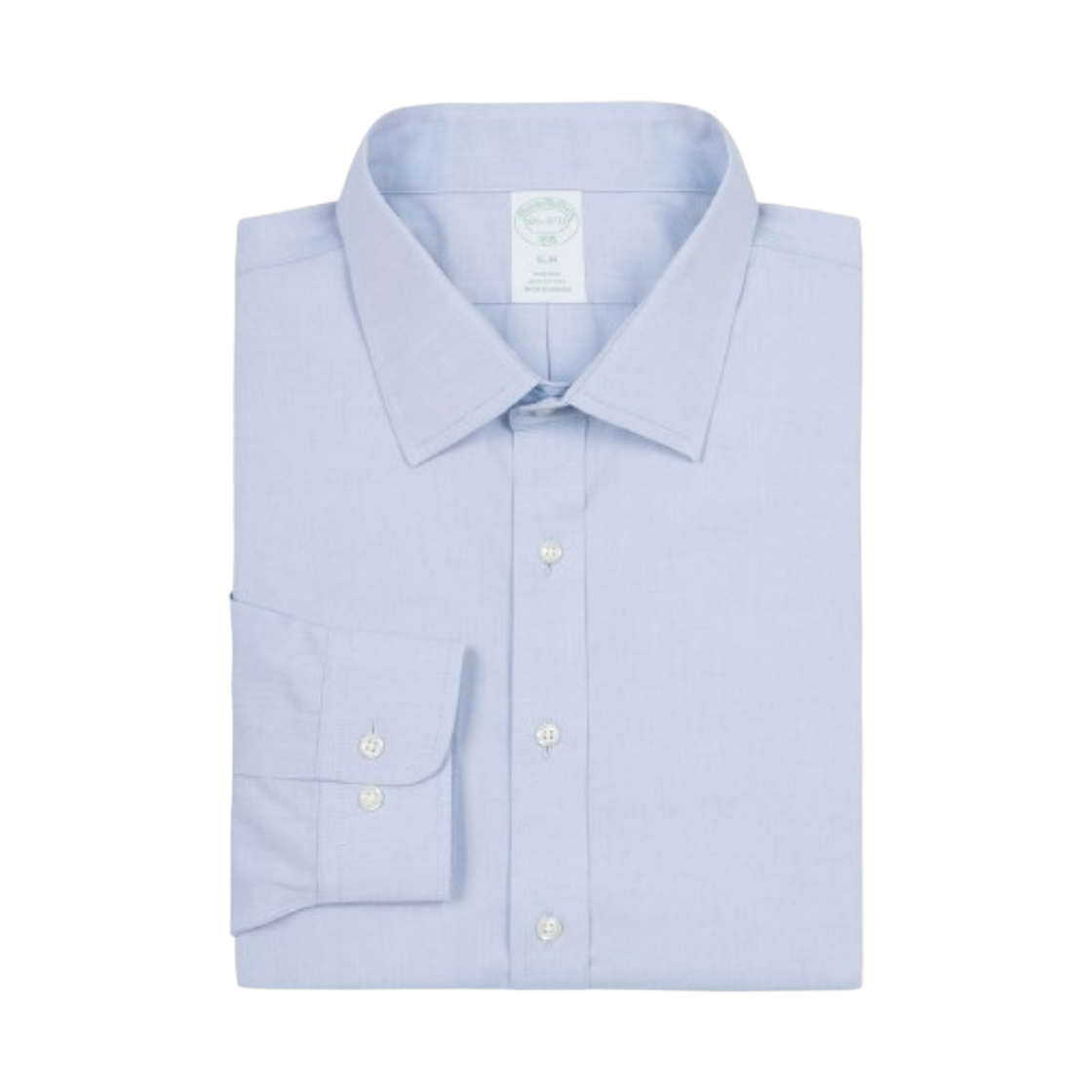BBTSMF2509MFS BrooksBrothers Non-Iron Ainsley Dress Shirt Light Blue