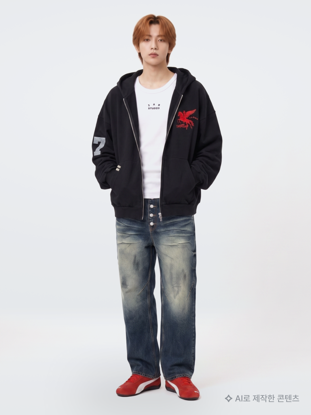 Adidas Arsenal FC OG Track Top Better Scarlet Off White - KR Sizing (Non Marking Ver.), Flavorism VTG Washed Cargo Pants Washed Olive Gray 착용 스타일 - 8