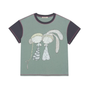 COYSEIO Color Block Graphic T-Shirt Green