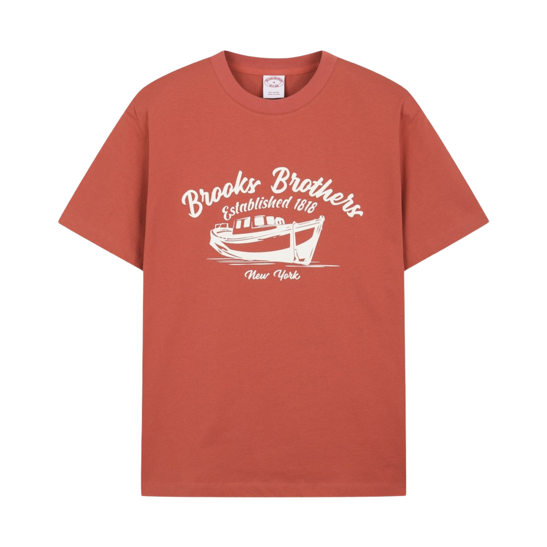 BBNPMBG202FGM BrooksBrothers Yacht Graphic Short Sleeve T-Shirt Orange