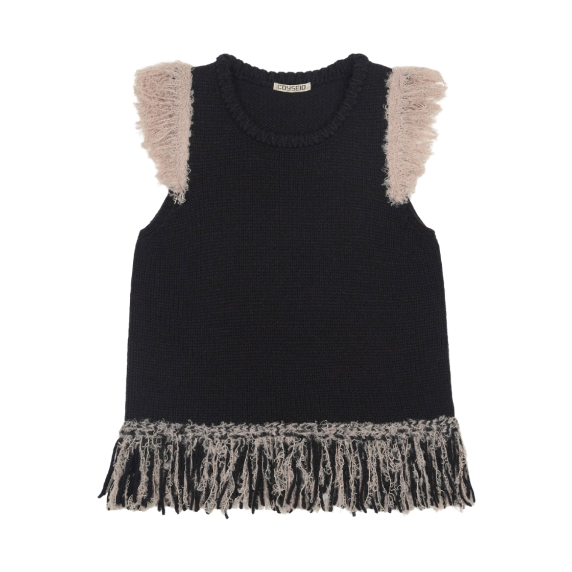 코이세이오 헤어리 슬리브리스 니트 퍼플(COYSEIO Hairy Sleeveless Knit Purple)