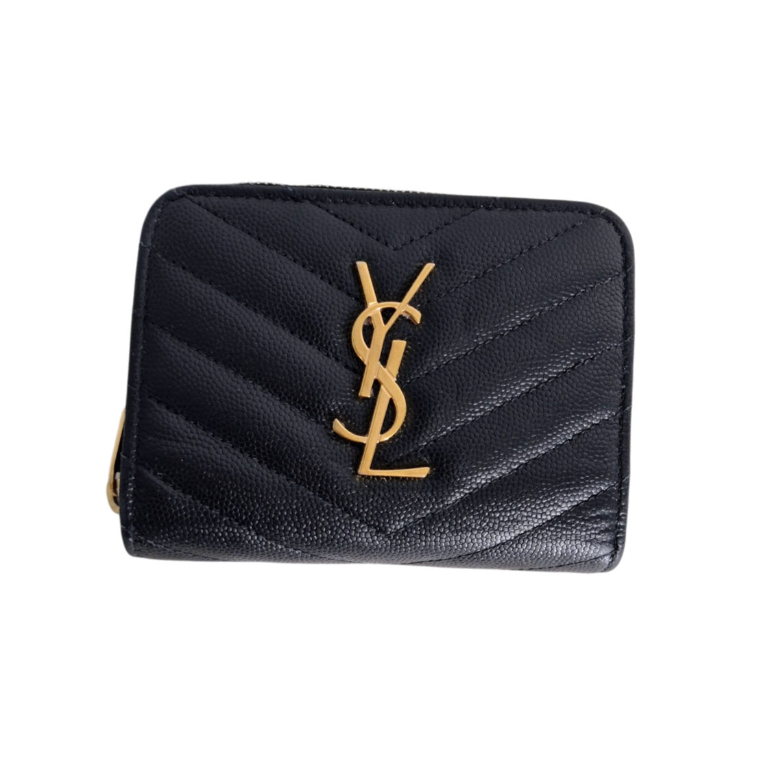 ITRFGS8CCCTD Saint Laurent Monogram Compact Wallet Black 403723