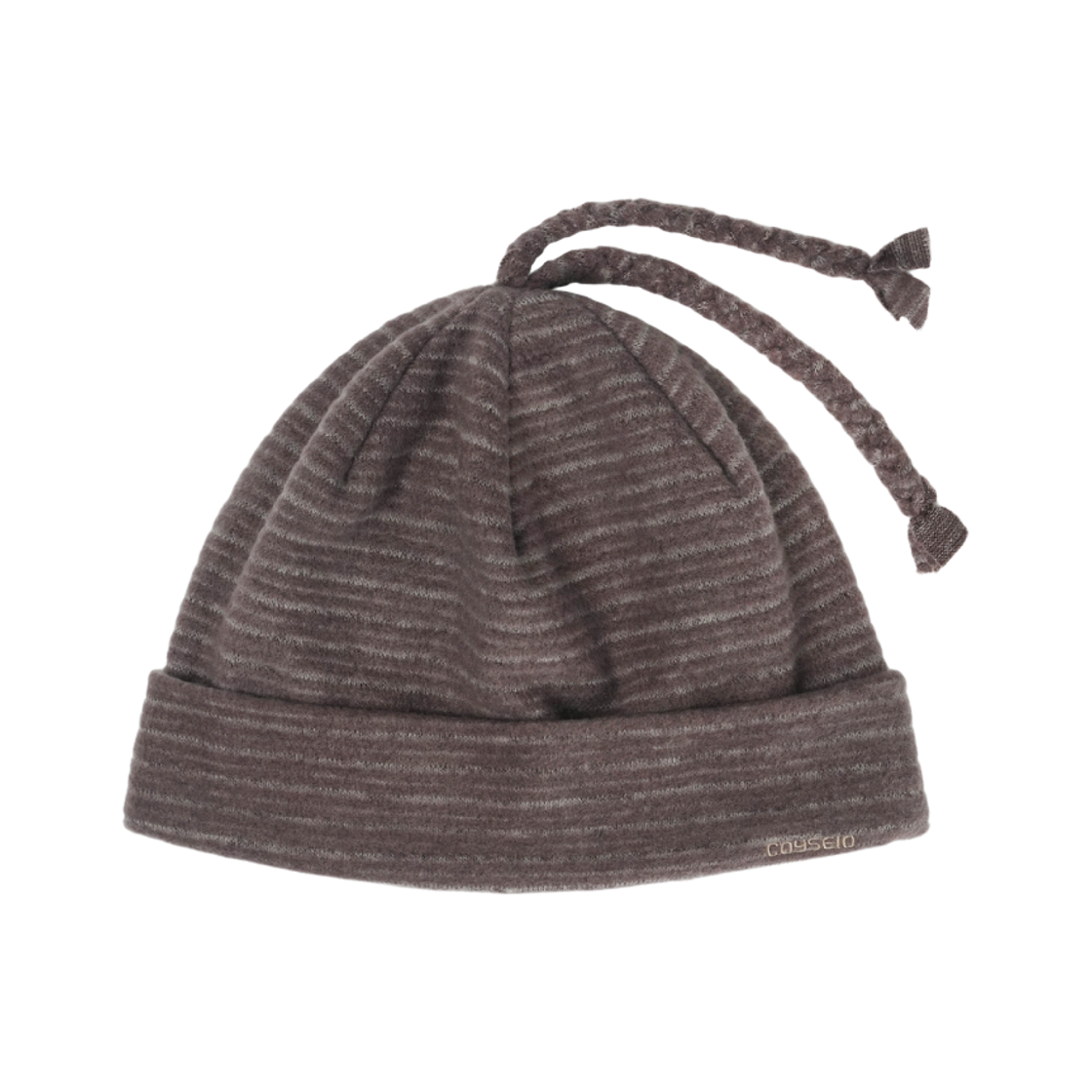코이세이오 브레이드 플리스 비니 애쉬 브라운(COYSEIO Braided Fleece Beanie Ash Brown)