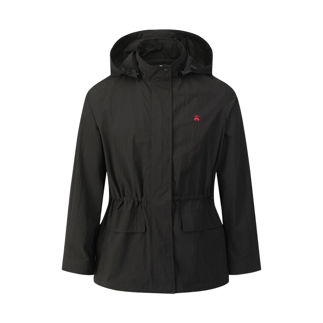 BBOTWBG101UGS BrooksBrothers Women's Hooded Safari Jacket Black