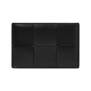 Bottega Veneta Credit Card Case Calfskin Black