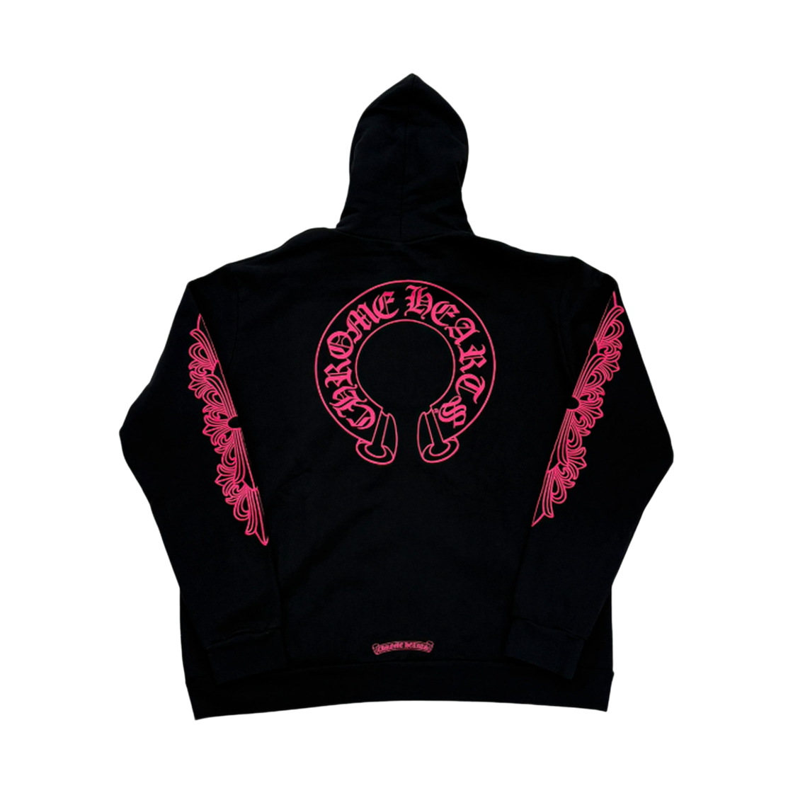 더도산 크롬하츠 플로럴 크로스 후드집업 블랙/핑크(the dosan_ Chrome Hearts Floral Cross Hoodie Zip Up Black/Pink) - 2