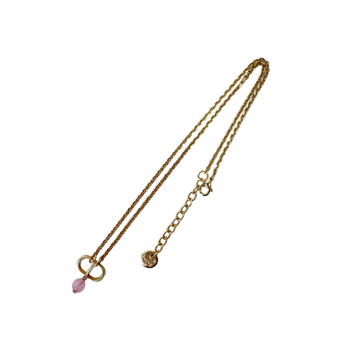 ITFL979SDQTH Dior Women Petit CD Icon Pearl Necklace Rose Gold Pink