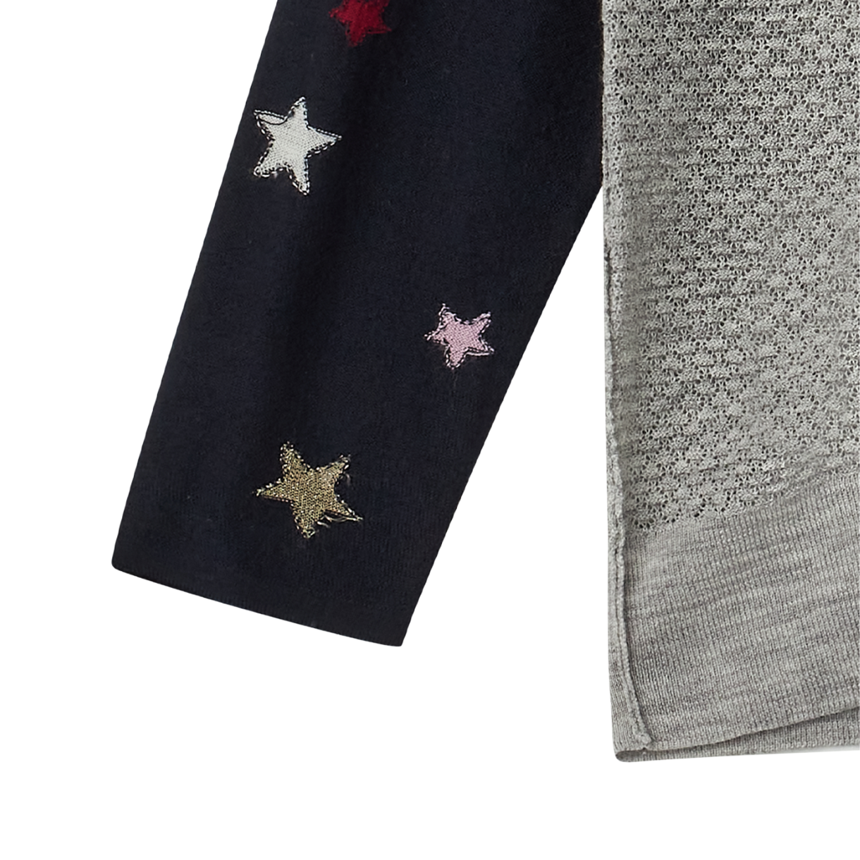 퍼버즈 우먼 스타 슬리브 레글런 니트 가디건 네이비 - 26FW(Perverze Women Star Sleeve Raglan Knit Cardigan Navy - 26FW) - 5