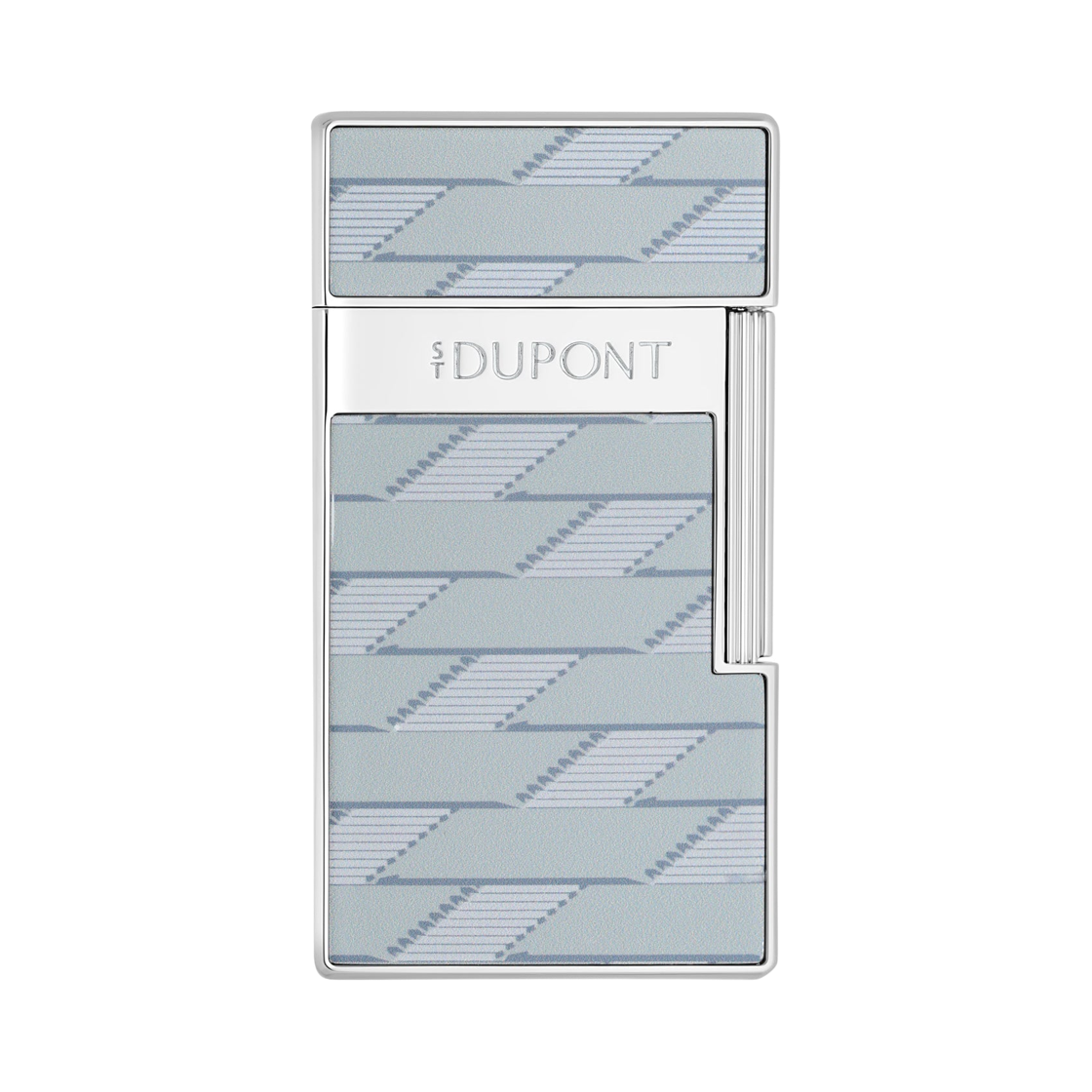 25080 S.T. Dupont Biggy Lacquered Lighter Monogram 1872 Grey