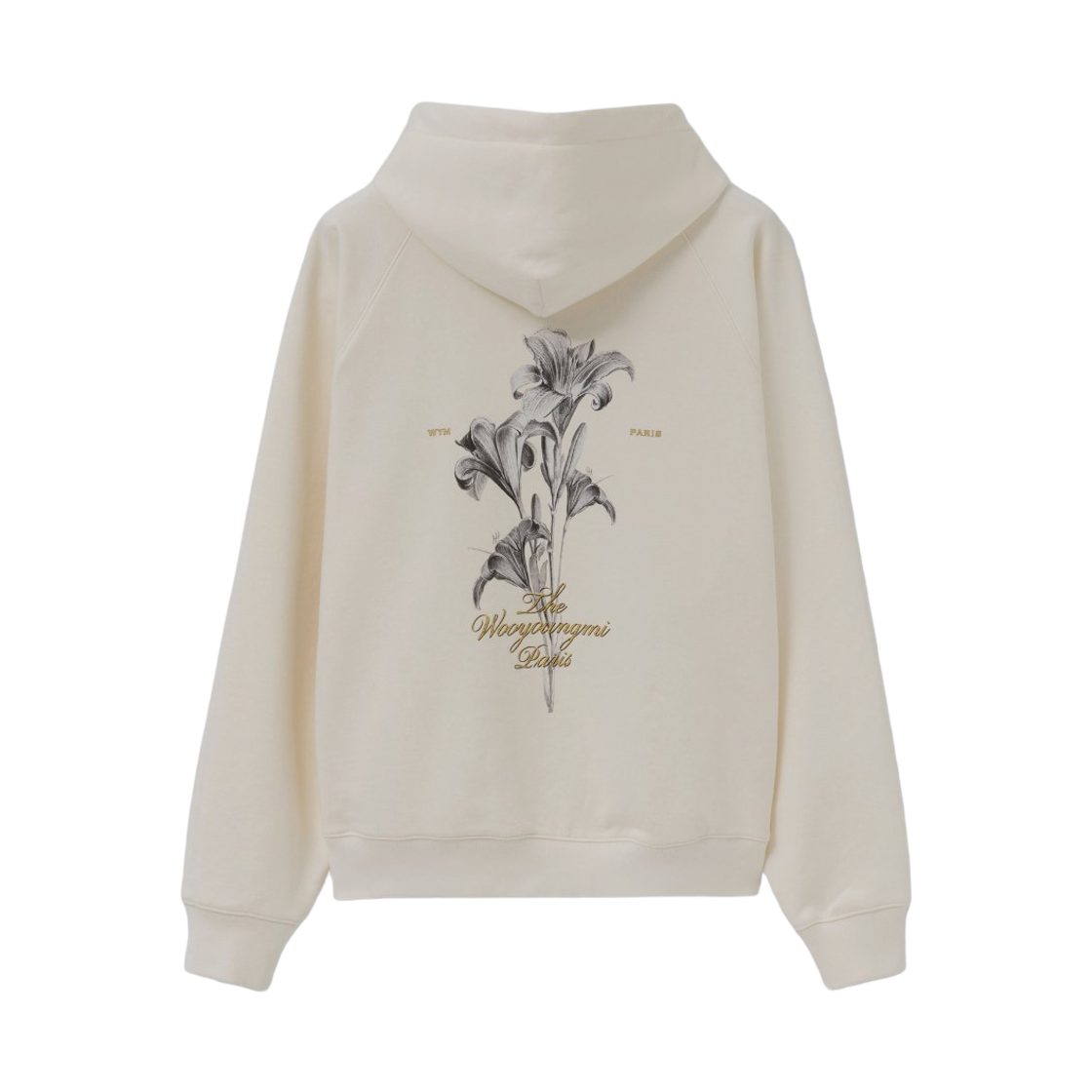 우영미 플라워 백 로고 후드 아이보리 - 26SS(Wooyoungmi Flower Back Logo Hoodie Ivory - 26SS) - 2