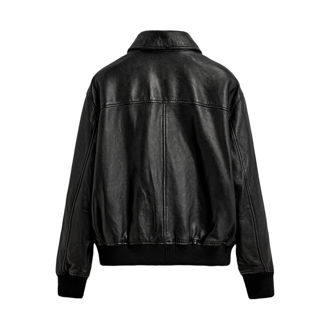 자라 릴렉스드 핏 레더 자켓 블랙(Zara Relaxed Fit Leather Jacket Black) - 2