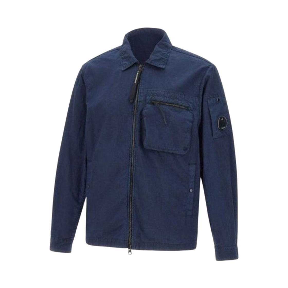 20CMOS074A110540S889 C.P. Company Panama-R Zipped Lens Overshirt Midnight Navy Blue - 26SS
