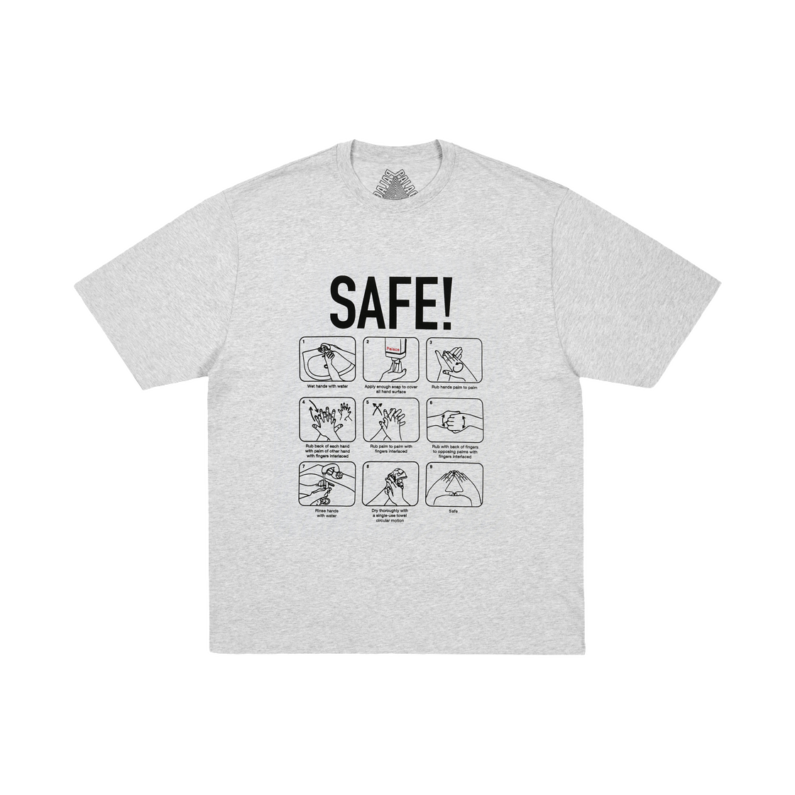 - Palace Safe T-Shirt Grey Marl - 26FW