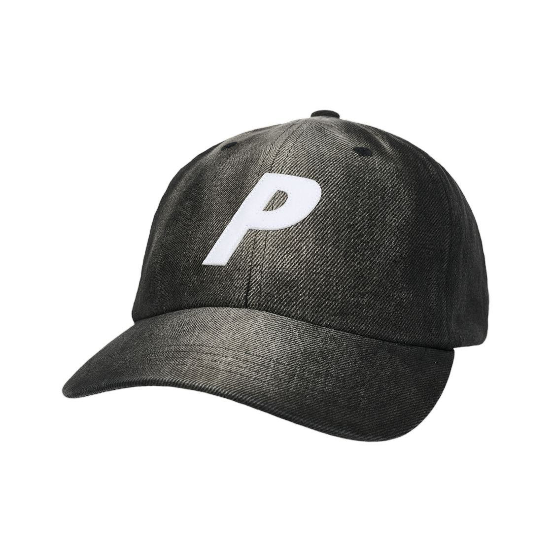 - Palace Bleached Denim P 6-Panel Black - 26FW