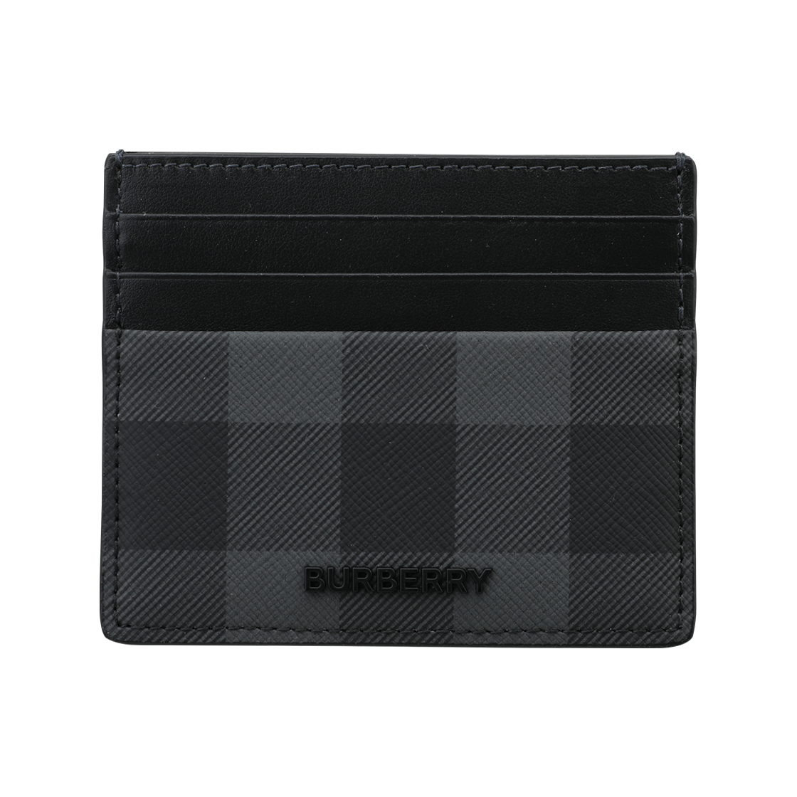 8112259 [25% 쿠폰] Burberry Check and Leather Card Case Charcoal