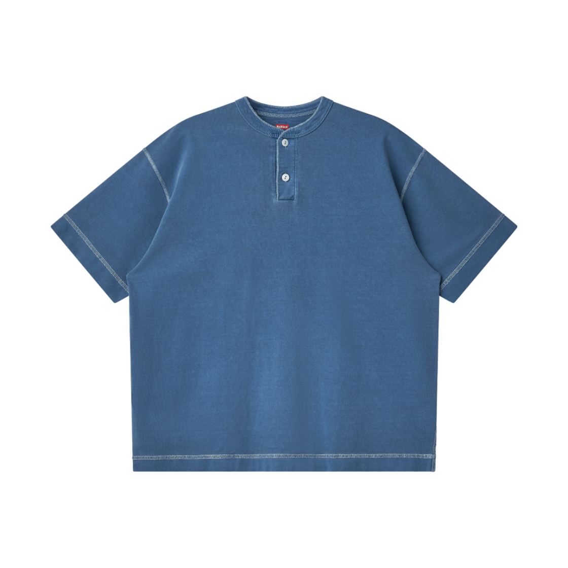 [KREAM 단독] 캘리포니아 제너럴 스토어 x 헬스니트 헨리 숏 슬리브 코발트 - 26FW([KREAM 단독] California General Store × Healthknit Henley Short Sleeve Cobalt - 26FW)