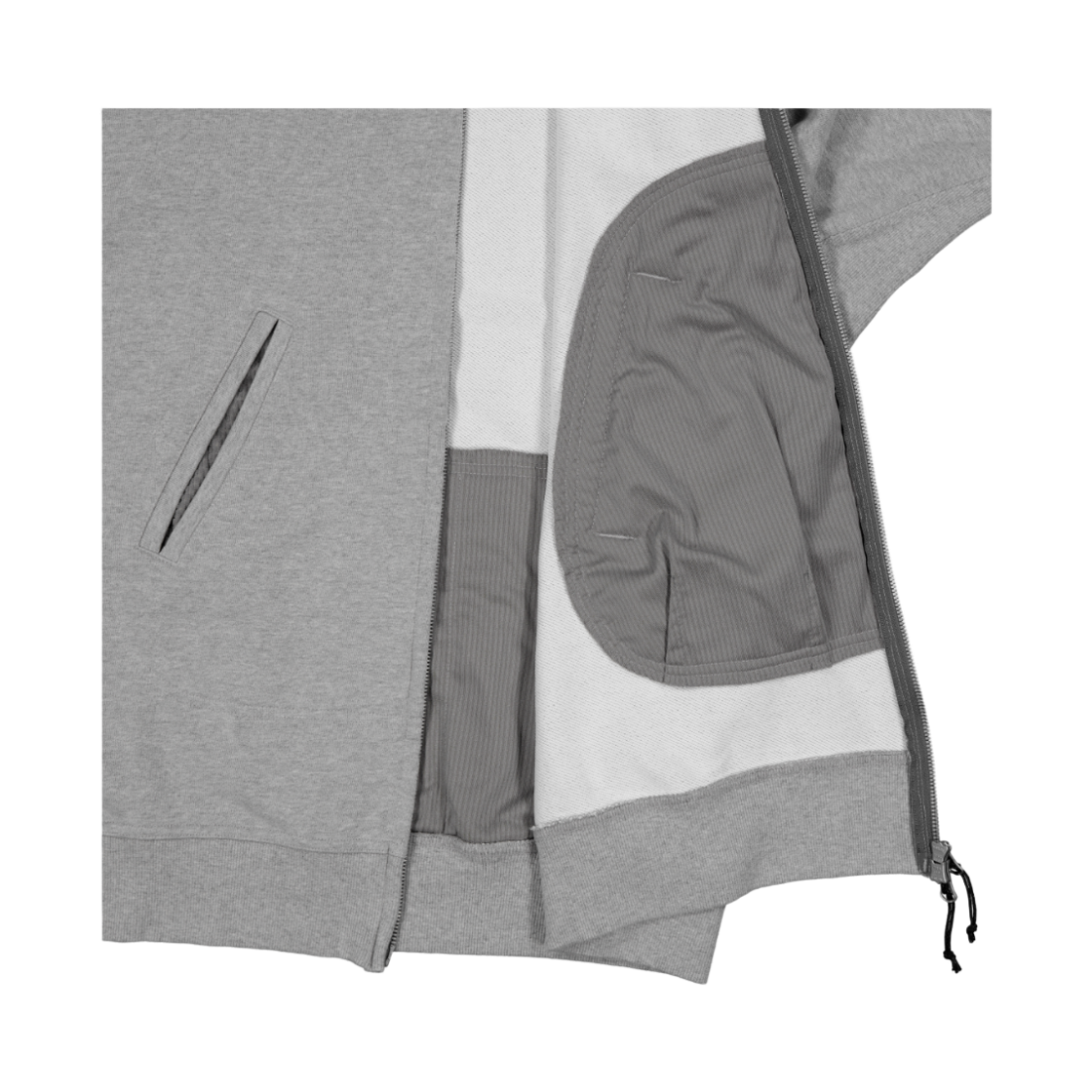 휴머러스 어카운트 써멀 집업 후드 멜란지 그레이(humorous account Thermal Zip-Up Hoodie Melange Gray) - 3