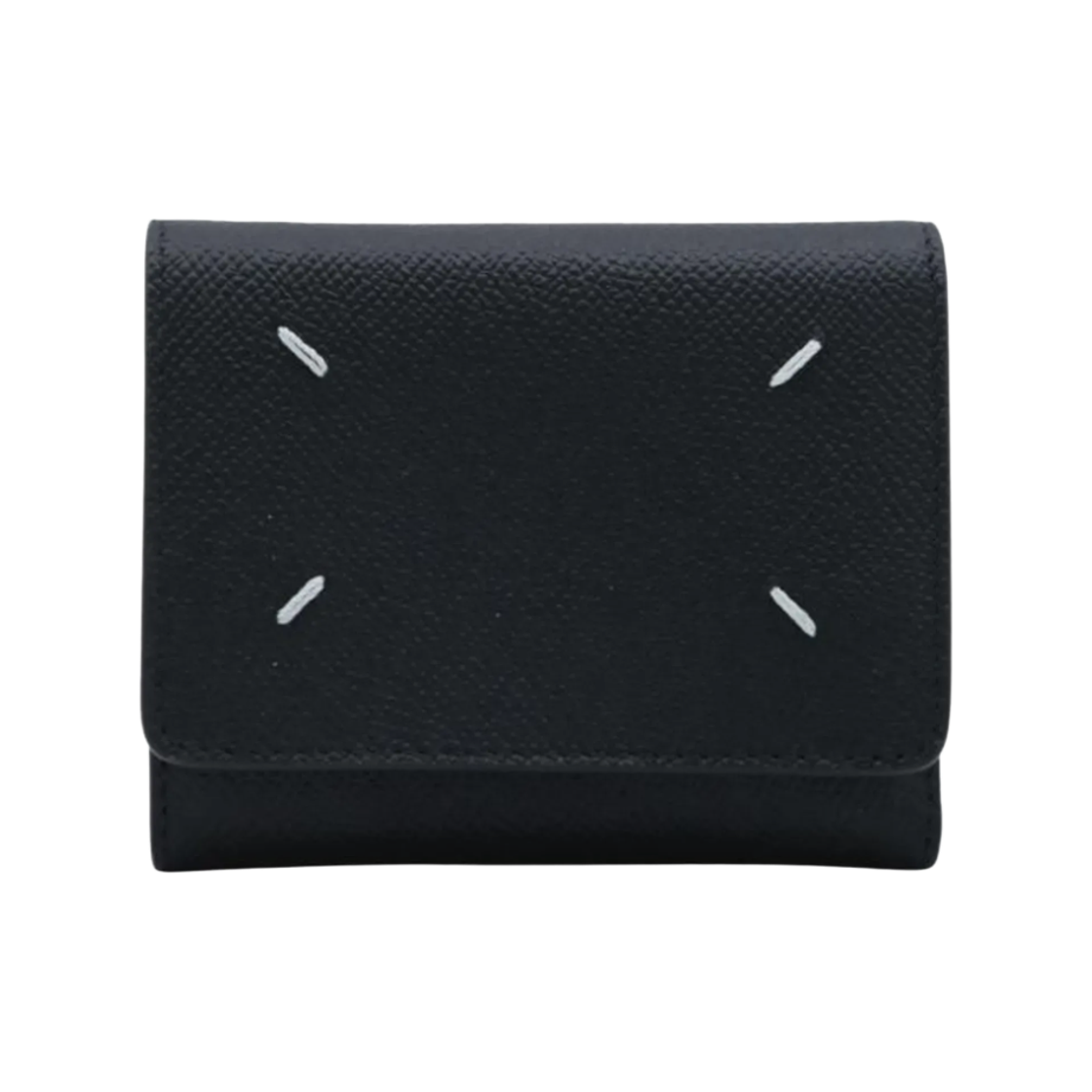 SA3UI0010P4745T8013 Maison Margiela Four Stitches Tri-Fold Wallet Black