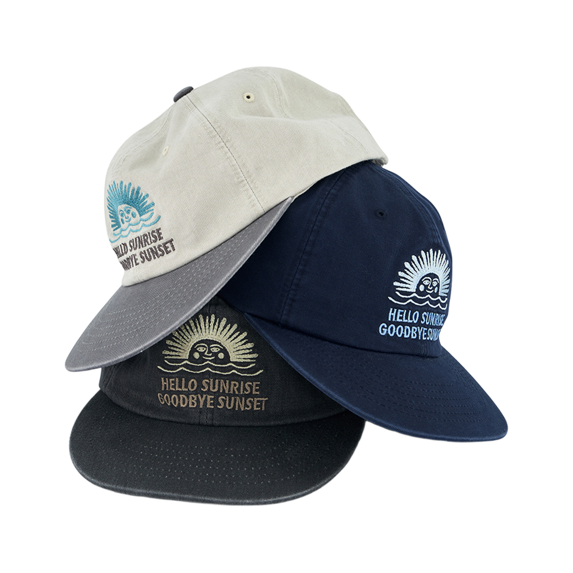 헬로선라이즈 90s 로고 6패널 캡 라이트 그레이 & 차콜(Hello Sunrise 90s Logo 6Panel Cap LIGHT GRAY & CHARCOAL) - 4