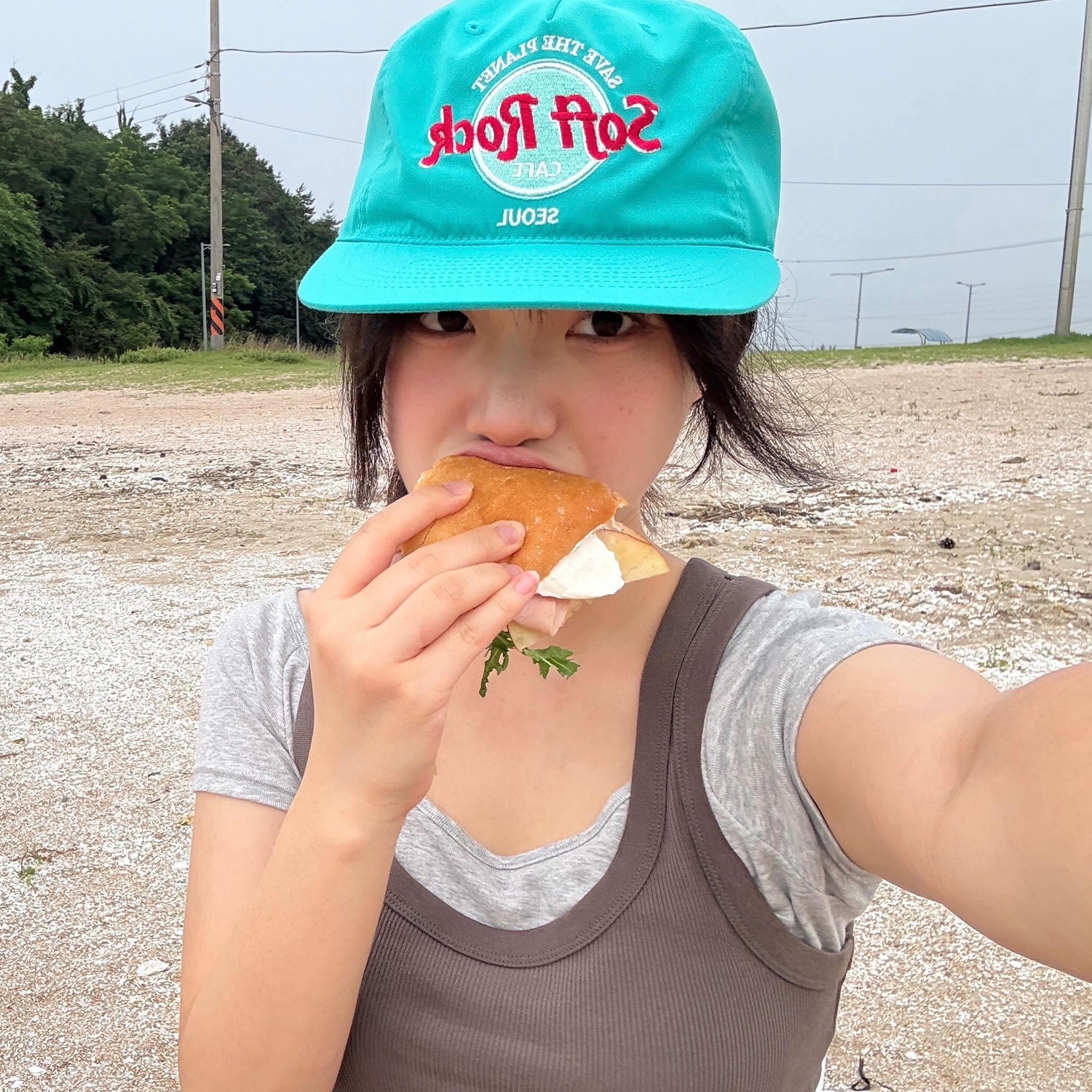 Mascompany Soft Rock Cafe Cap Mint 착용 스타일 - 1