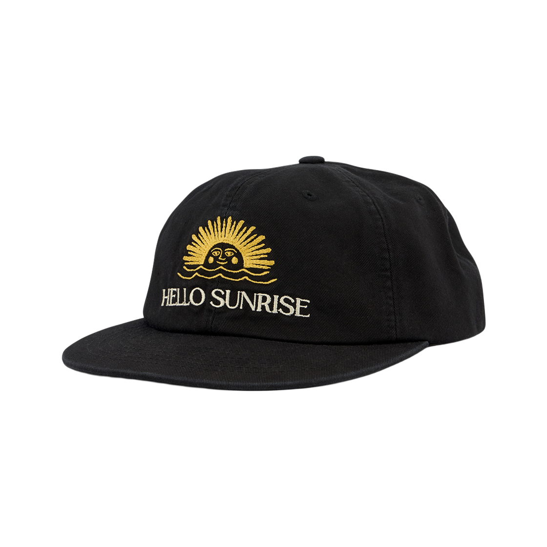 헬로선라이즈 워시드 투 톤 로고 6패널 캡 블랙(Hello Sunrise Washed Two Tone Logo 6Panel Cap Black) - 2