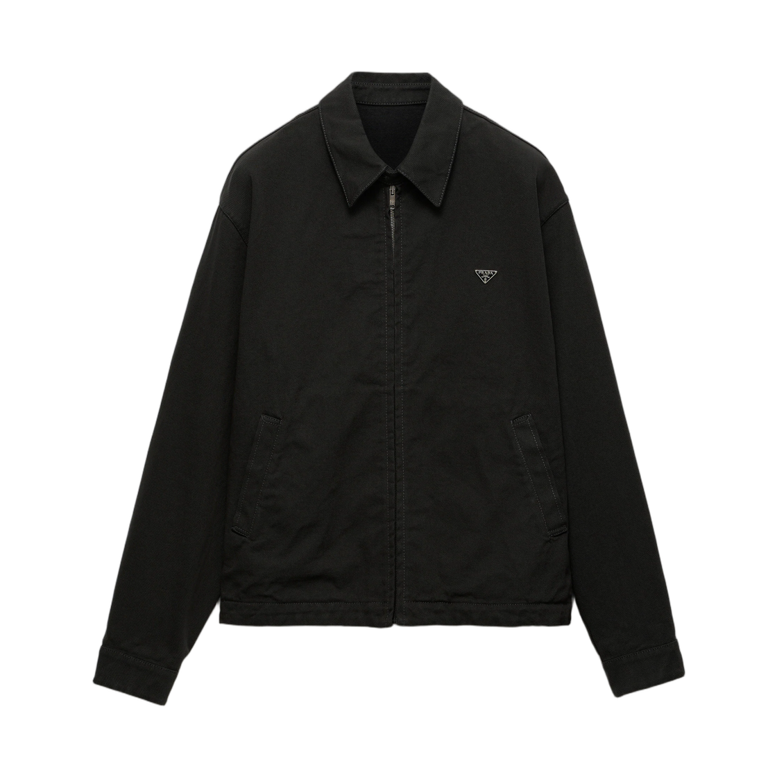 GEB316-6286-F0GPR Prada Denim Blouson Jacket Dark Green
