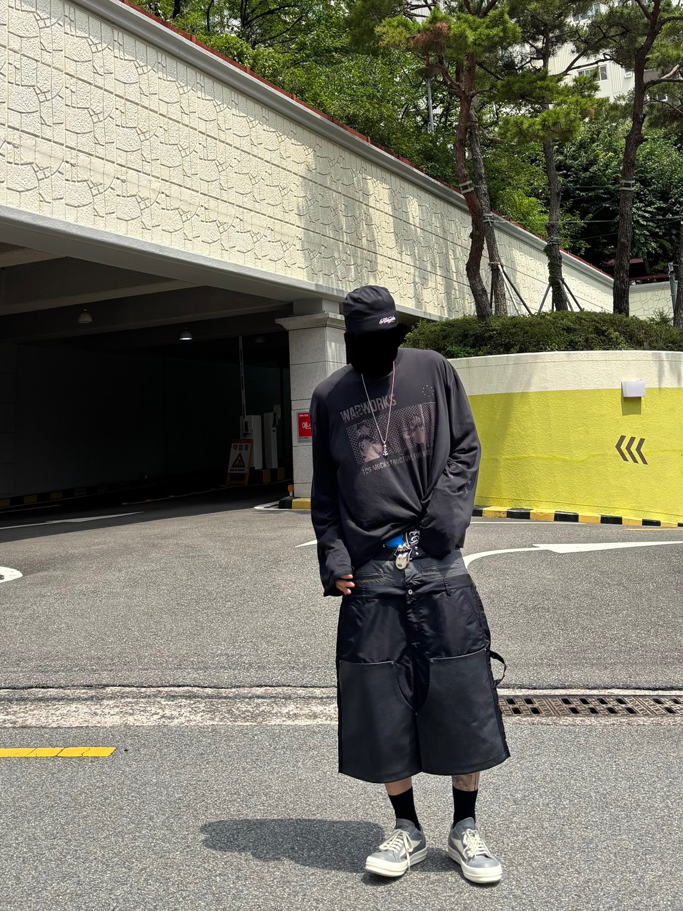 Wapworks Airflow Light Long Sleeve Black, Rick Owens Vintage Sneaks Black Milk 착용 스타일 - 6